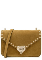 Valentino Garavani Rockstud Small Suede Shoulder bag - Beige - One Size