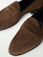 Brioni - Appia Suede Penny Loafers - Brown