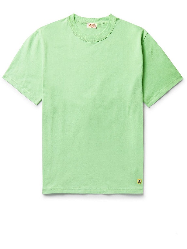 Photo: Armor Lux - Callac Logo-Appliquéd Organic Cotton-Jersey T-Shirt - Green