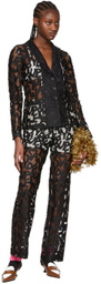 Puppets and Puppets Black Polyester Trousers