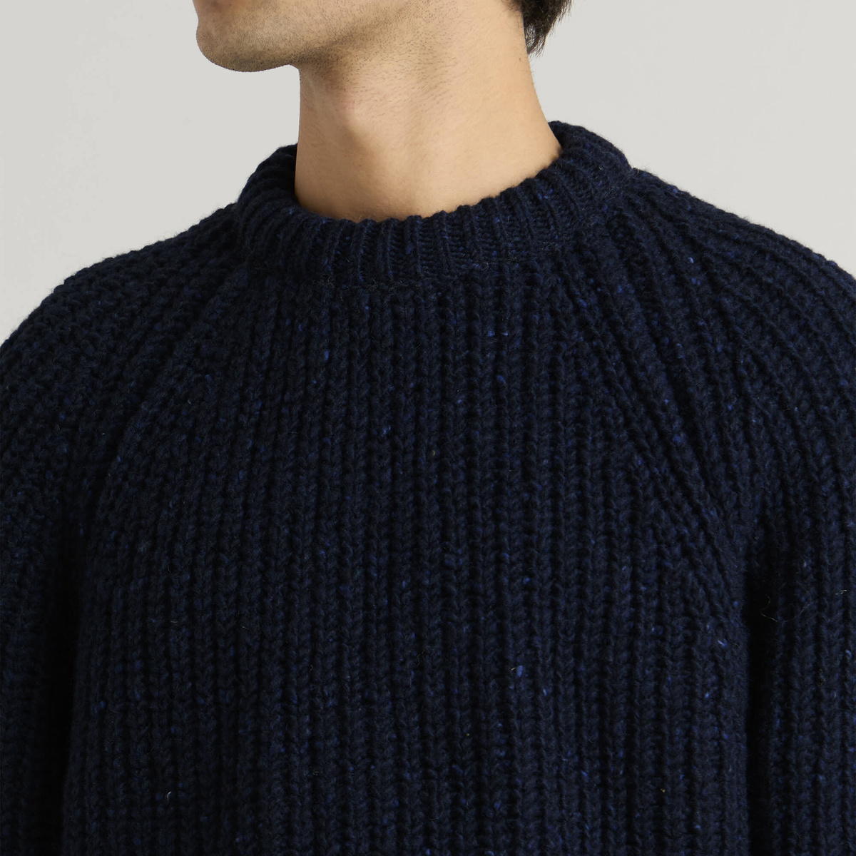 Barbour Men's Scottish Made Donegal Crew END. Exclusive in Navy