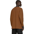 Noon Goons Burgundy and Orange Stripe Patricia Long Sleeve T-Shirt