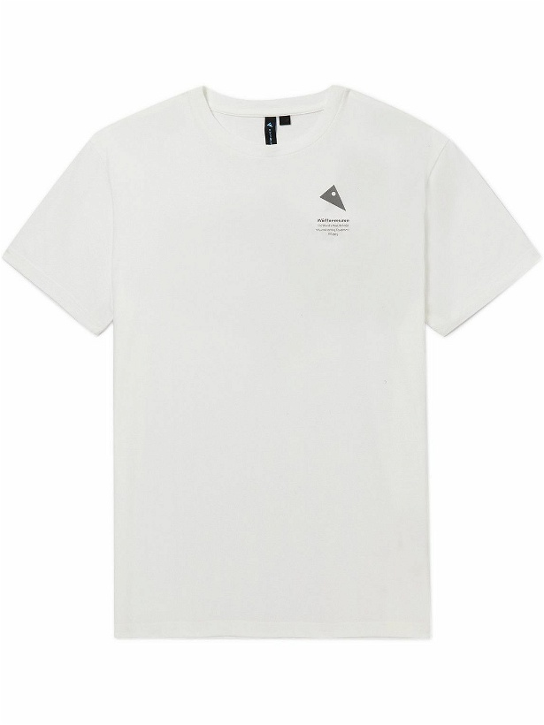Photo: Klättermusen - Runa Maker Printed Cotton-Jersey T-Shirt - White
