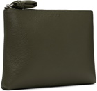 LEMAIRE Khaki Embossed Pouch