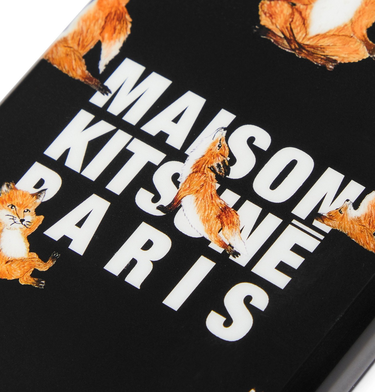 Maison Kitsuné - Logo-Print Polycarbonate IPhone 10 Case - Black ...