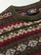 RRL - Fair Isle Wool and Alpaca-Blend Sweater - Brown