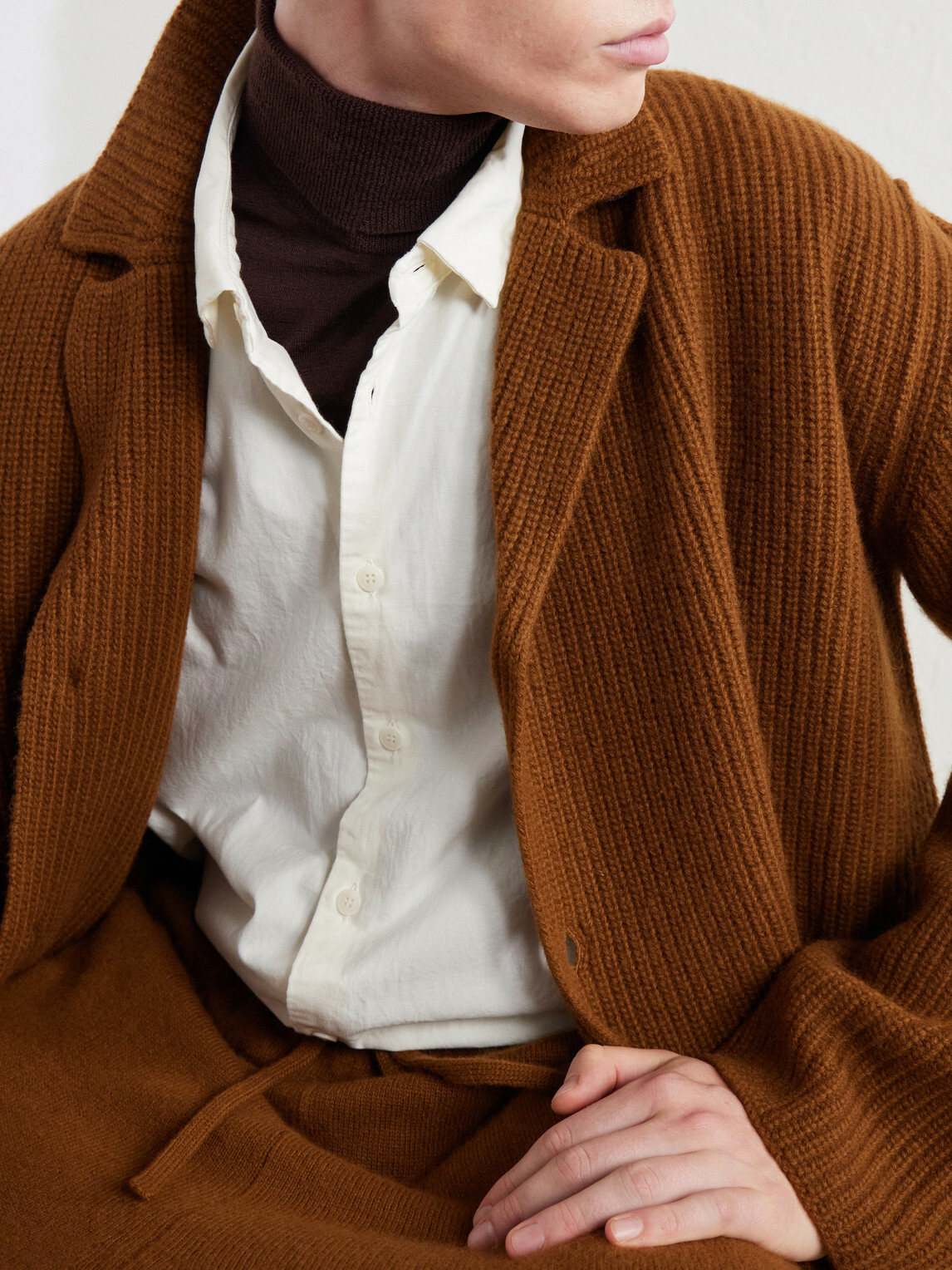 Casey Casey - Panno Wool-Knitted Cardigan - Brown