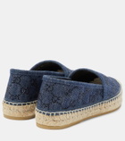 Gucci GG crystal-embellished denim espadrilles