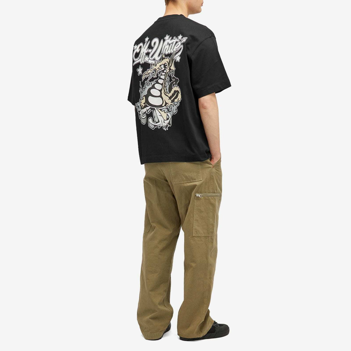 SALE関税送料込 Off-White スケート ロゴ 半袖Tシャツ ブラック Off-White - OFF-WHITE CUT HERE アロー スケート Tシャツの通販