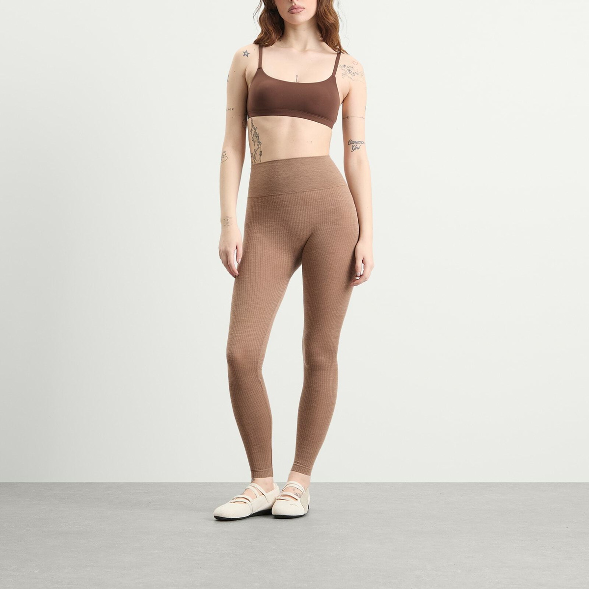 SKIMS Women's Seamless Sheer Wool Legging in Sienna