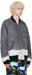 NOMA t.d. Black Hand-Dyed Bomber Jacket