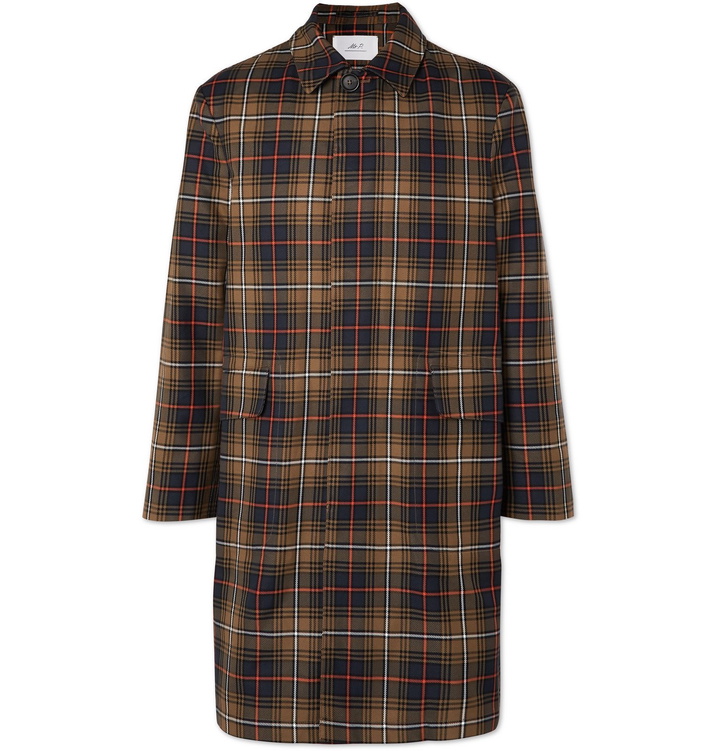 Photo: Mr P. - Checked Twill Overcoat - Brown