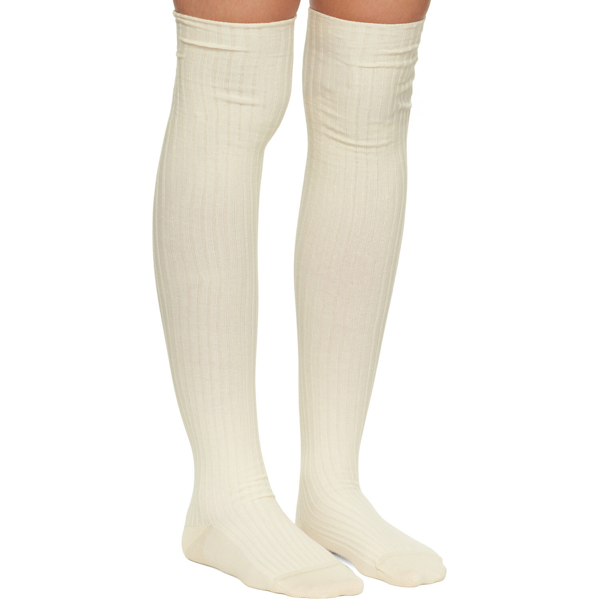 Baserange Off-White Overknee Socks