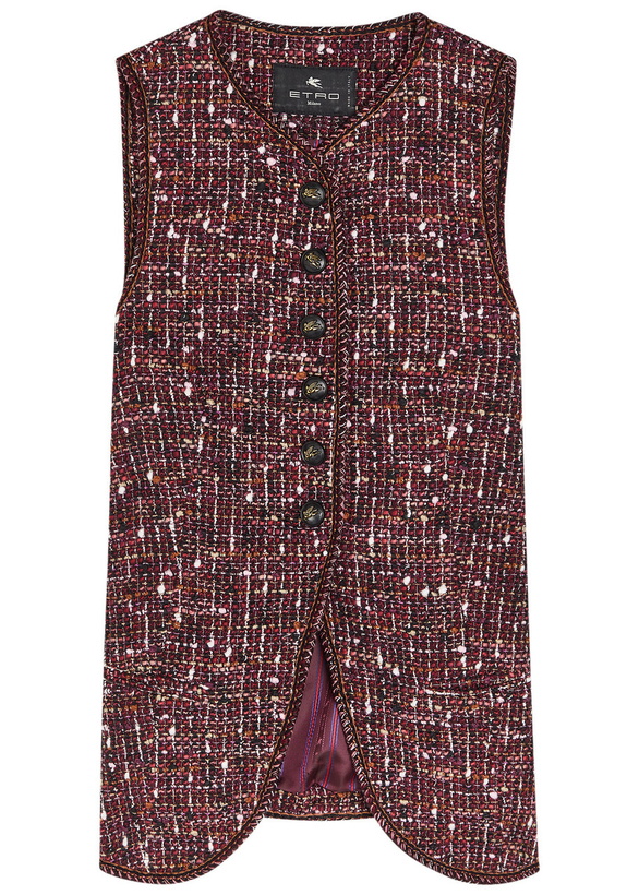 Photo: Etro Patterned Bouclé Gilet Multicoloured 1