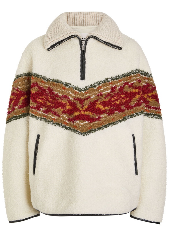 Photo: Isabel Marant étoile Marner Jacquard Bouclé Sweatshirt Ecru