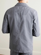 Mr P. - Garment-Dyed Cotton-Twill Blazer - Gray