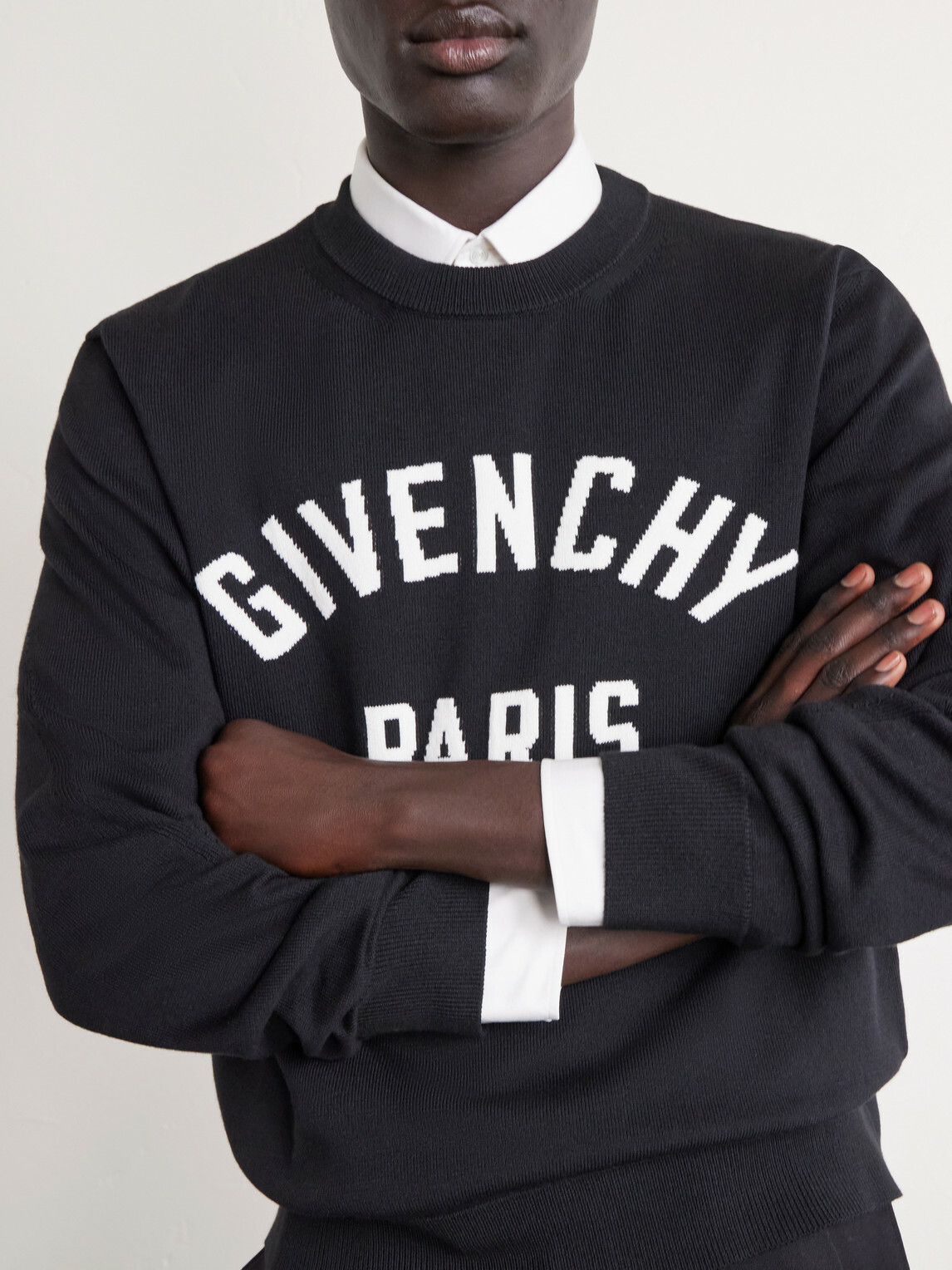 Givenchy - Knitted Cotton-Blend Sweater - Black