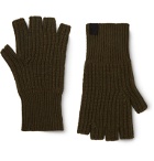 rag & bone - Ace Ribbed Cashmere Fingerless Gloves - Green