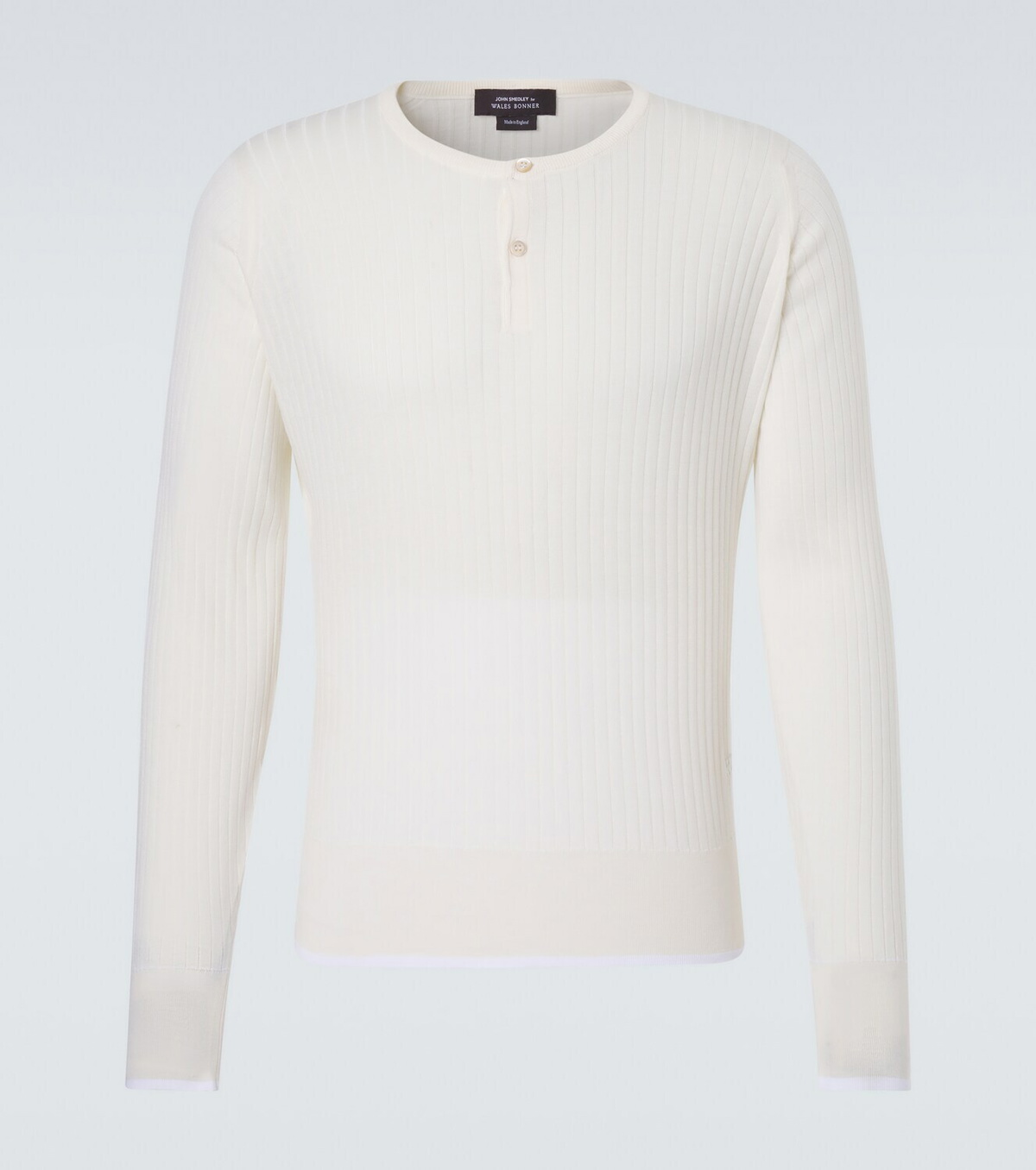 Wales Bonner Nile wool and cotton Henley shirt