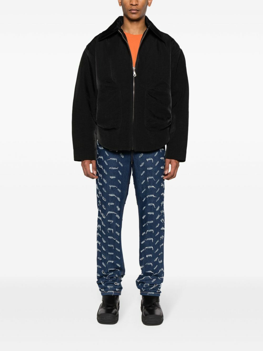 Bianca Saunders Black Larent Twill Bomber Jacket Bianca Saunders