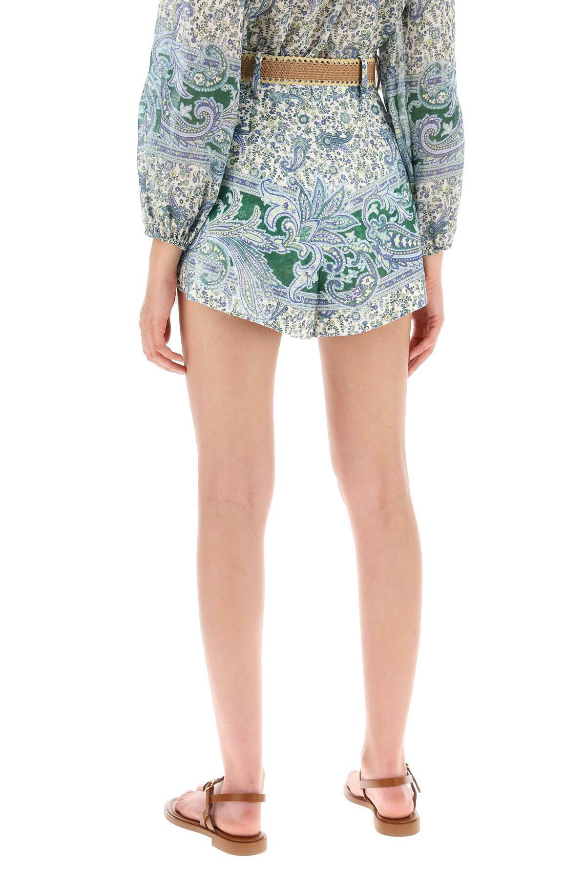 ショートパンツ Zimmermann tuck ottie shorts White ZIMMERMANN tuck ottie shorts White Zimmermann