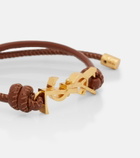 Saint Laurent Cassandre leather bracelet