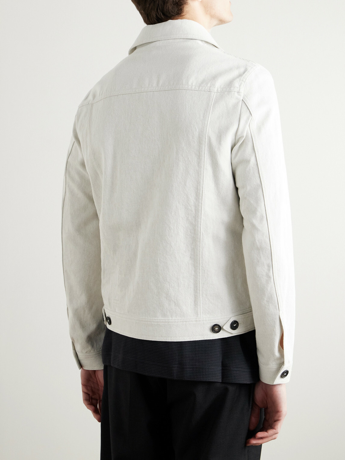 Slowear - Venezia 1951 Slim-Fit Cotton and Linen-Blend Twill Trucker Jacket - Neutrals