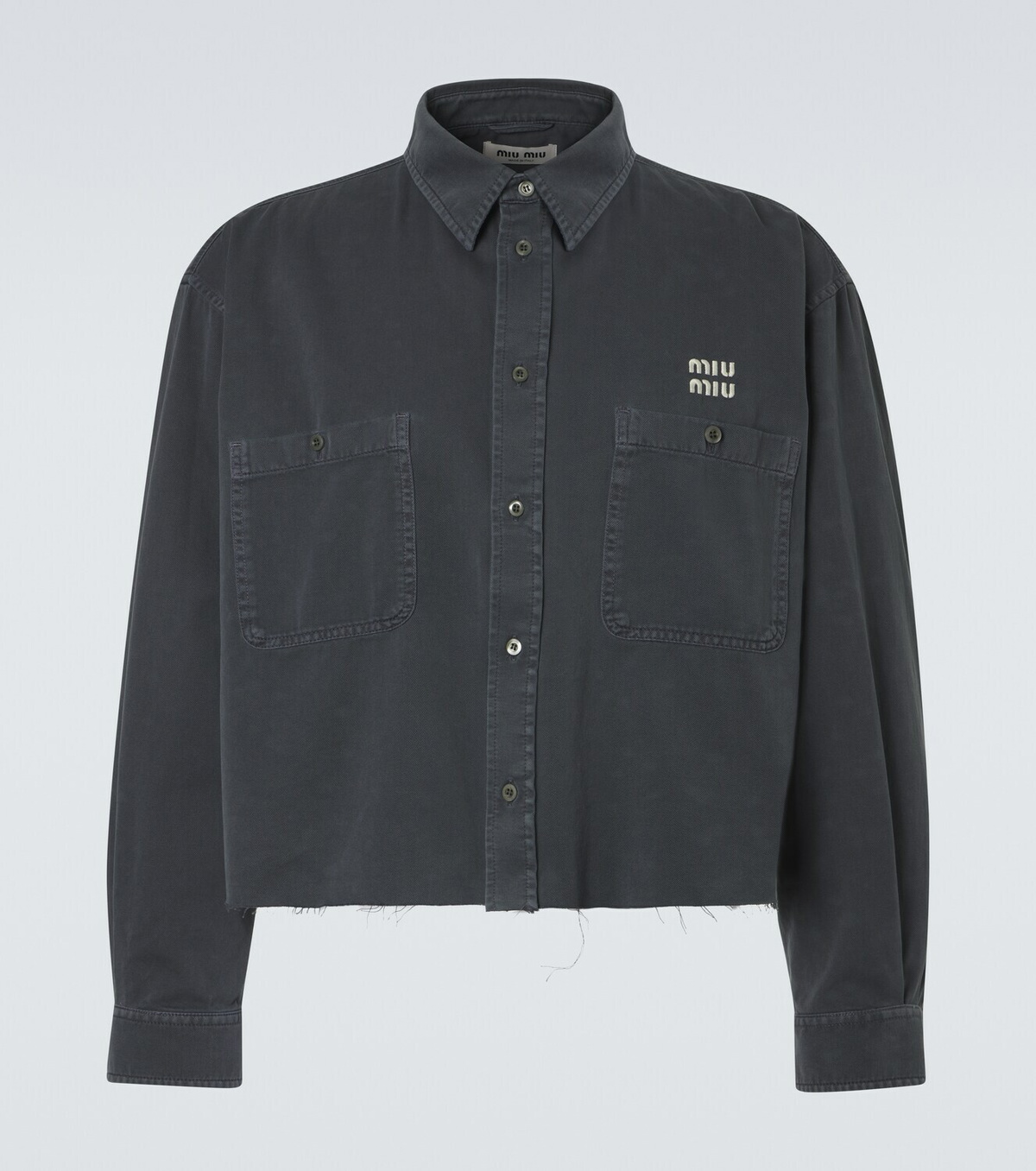 Miu Miu Logo denim shirt