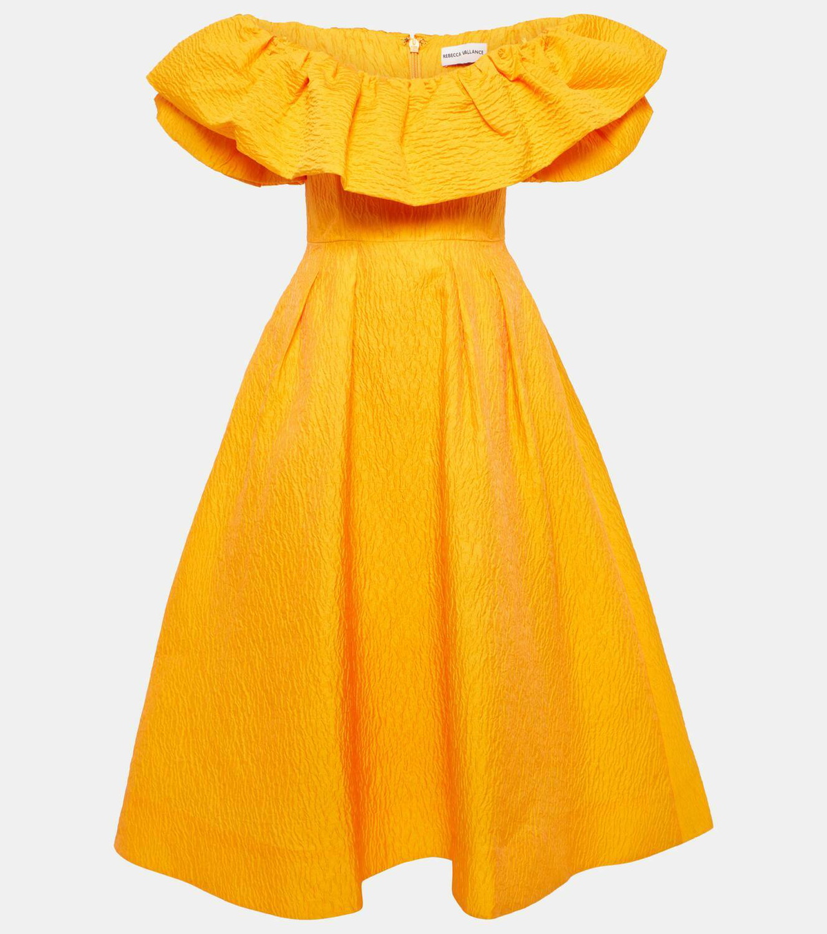 Rebecca Vallance Aurora off-shoulder pleated midi dress