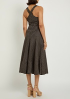 Zimmermann Luna Polka-dot Linen Midi Dress Black