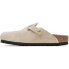 Birkenstock Beige Narrow Boston Slip-on Loafers
