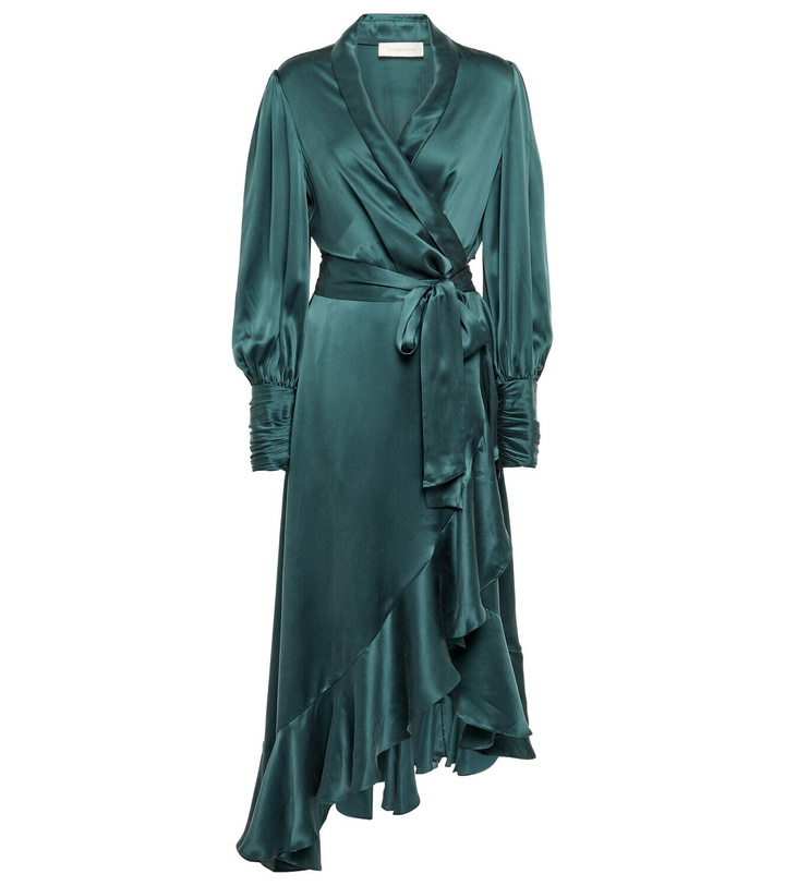 Photo: Zimmermann Silk satin wrap dress