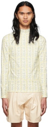 Tanner Fletcher White Floral Lonnie Turtleneck