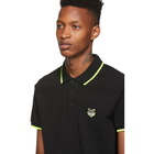 Kenzo Black High Summer Limited Edition Tiger Fitted Polo