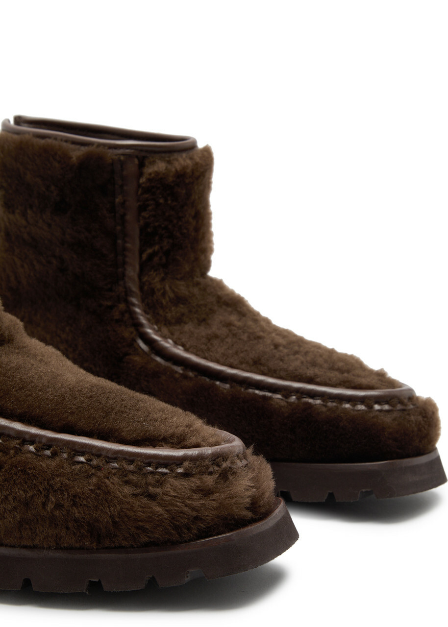 ARMENTA LOW ZIPPED - Shearling Ankle Boot Loafer – Hereu Studio