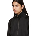 Moncler Black Satin Zip-Up Jacket