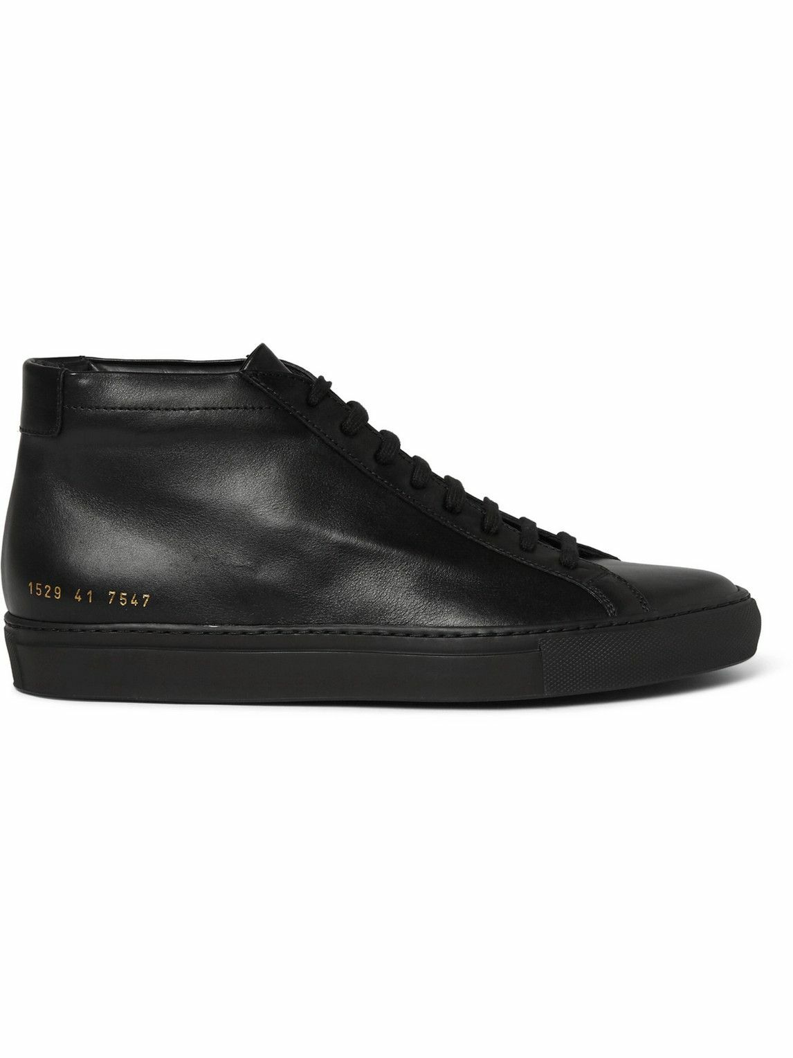 Common Projects - Original Achilles Leather High-Top Sneakers - Black ...