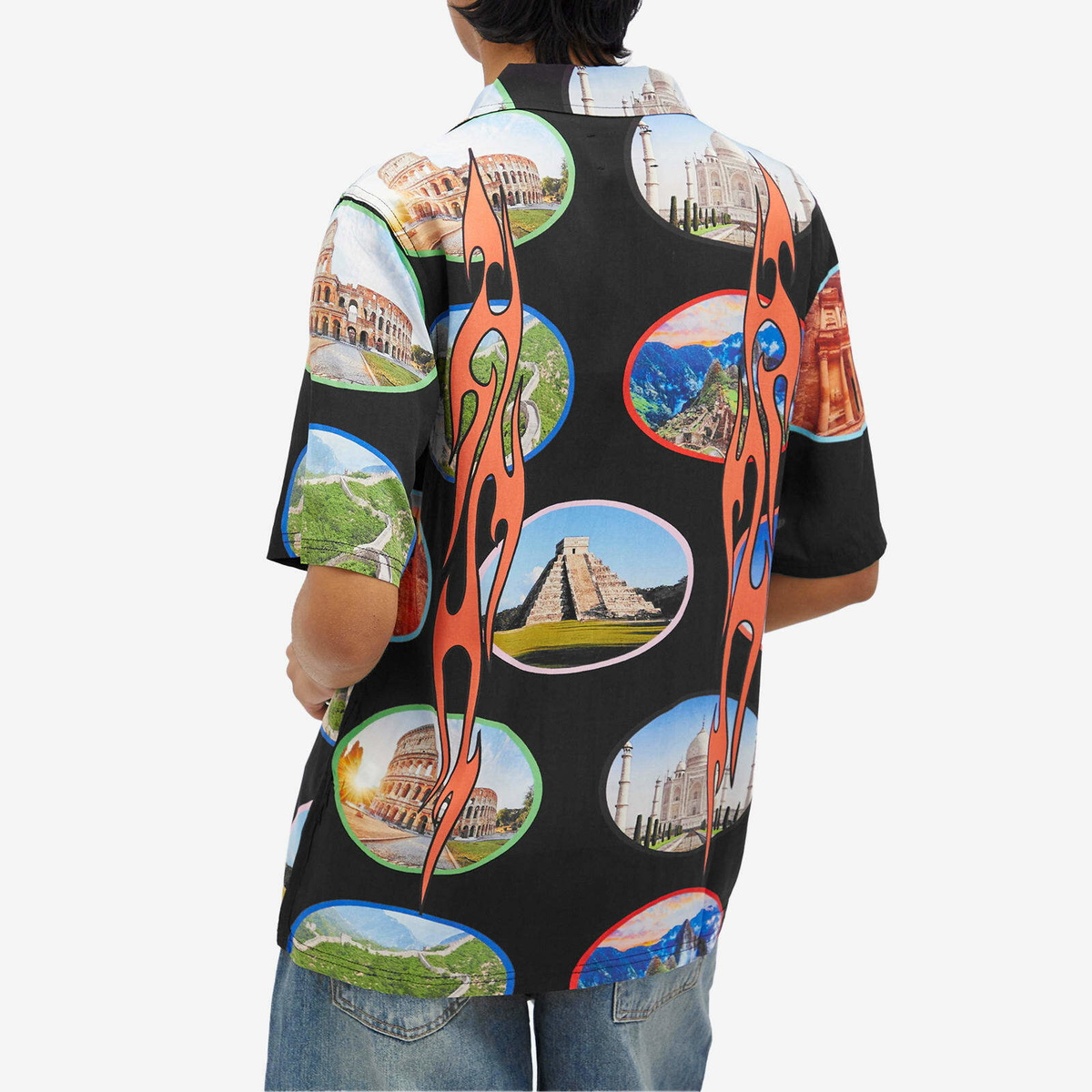 Pleasures Women's 7 Wonder Camp Shirt in Black
