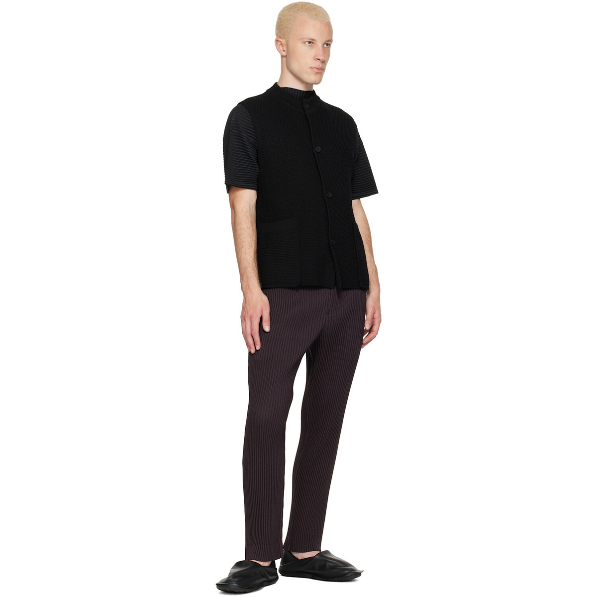 HOMME PLISSÉ ISSEY MIYAKE Black CAMPER Edition Peu Form Loafers