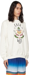 Casablanca White 'Casa Way' Sweatshirt