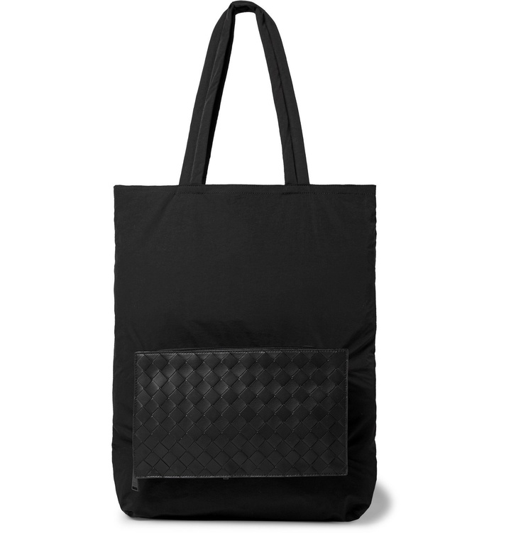 Photo: Bottega Veneta - Nylon and Intrecciato Leather Tote - Black