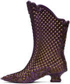 Y/Project Purple & Gold Melissa Edition Court Boots