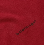 Balenciaga - Oversized Logo-Print Cotton-Jersey T-Shirt - Men - Burgundy