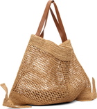HEREU Beige Cador Raffia Mesh Tote