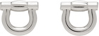 Ferragamo Silver Gancini Cuff Links