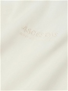 4SDesigns - Oversized Logo-Embroidered Printed Super 100s Wool T-Shirt - Neutrals