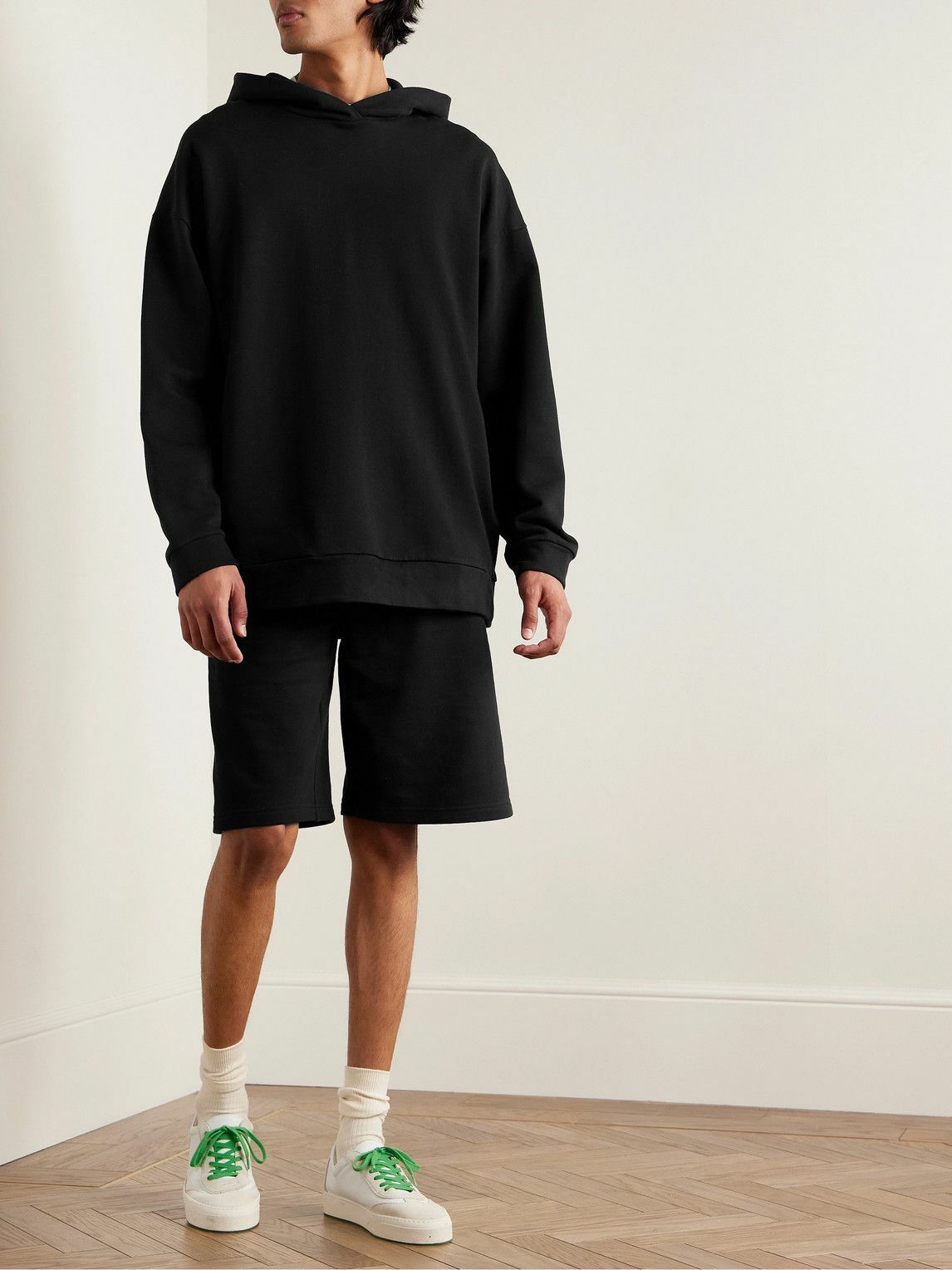 The Row - Essoni Cotton-Jersey Hoodie - Black