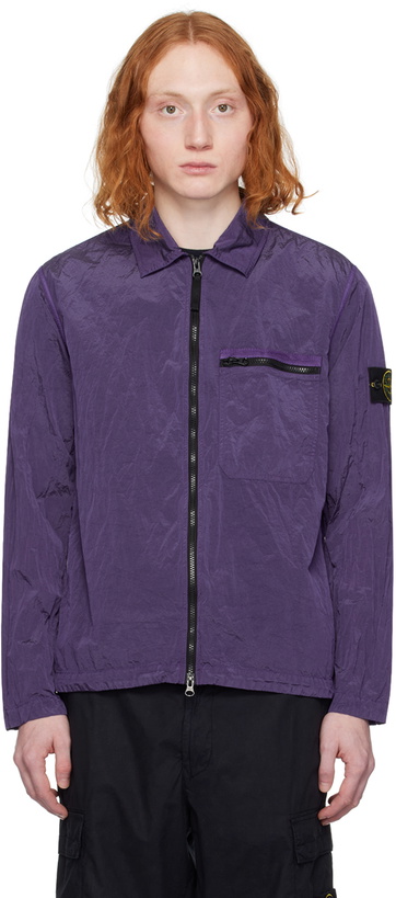 Photo: Stone Island Purple Nylon Jacket