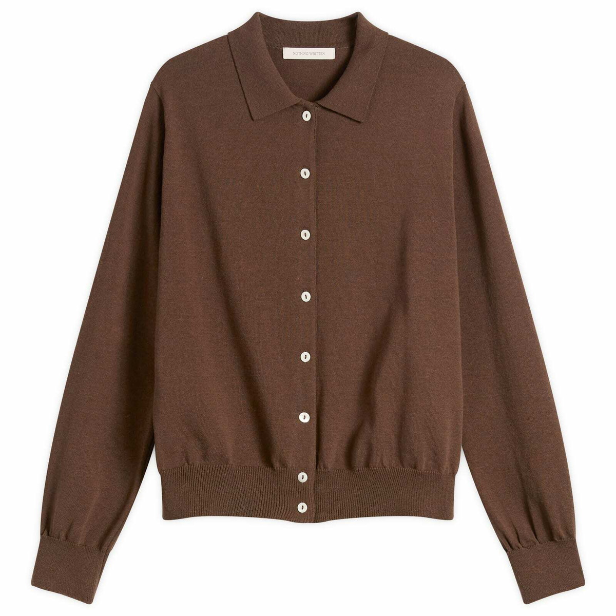 Nothing Written Women's Villa Cotton Collar Cardigan in Brown