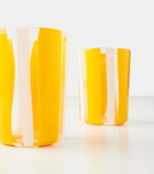 Dolce&Gabbana Casa Taormina set of 2 striped glass tumblers